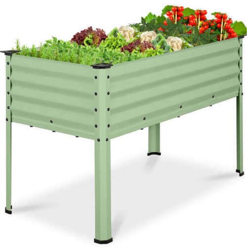 Elevated Galvanized Metal Garden Bed w/ Corner Protectors - 48x24x30in - Lot 4752