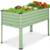 Elevated Galvanized Metal Garden Bed w/ Corner Protectors - 48x24x30in - Thumbnail 1