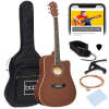 Full Size Beginner Acoustic Guitar Set with Case, Strap, Capo - 41in - Thumbnail 1