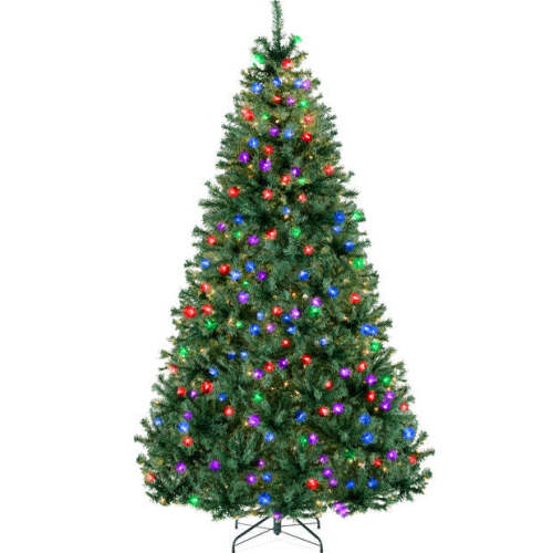 Premium Artificial Pre-Lit Pine Christmas Tree w/ 1,000 Tips, 250 Lights - Lot 4839