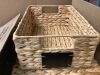 Set of 4 Water Hyacinth Pantry Baskets w/ Chalkboard - 12in - Thumbnail 2