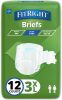 FitRight Bariatric Adult Diapers, Ultra Heavy Absorbency, 3XL (Waist Size 65in-84in), 12 Count, Disposable Incontinence Briefs for Men and Women, Moisture-Wicking, Leak Protection - Thumbnail 1