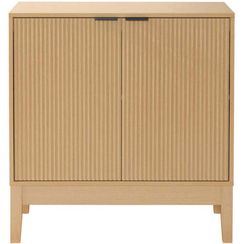 2-Door Reeded Storage Cabinet, Accent Furniture, Sideboard - Lot 4979