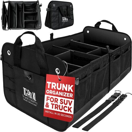 TRUNKCRATEPRO XL Premium SUV, Truck, Car Trunk Organizer With Expandable Compartments - Lightweight Foldable Cargo Organizer - Lot 4994