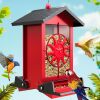Squirrel Proof Bird Feeders for Outdoors, 5LBS Large Capacity Metal Wild Bird Feeder with Bilateral Weight-Activated Perches, Anti Squirrel Bird Feeders for Outside Finch, Cardinal, Blue Jay - Thumbnail 1