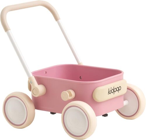 PULA Baby Push Walker with Wheels Toddler Wagon for First Learner Baby Toys 6-12 Months, 1 Year Old Birthday Gifts, Indoors and Outdoors - Lot 4947