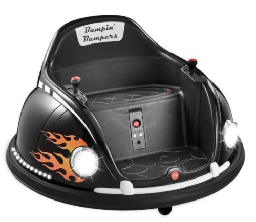 6V Kids Ride On Bumper Car Toy w/ Remote, Harness, Lights, 360 Degree Spin - Lot 106