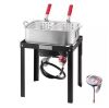 18 Qt. Outdoor Aluminum Propan Deep Fryer with Double Basket - Thumbnail 1