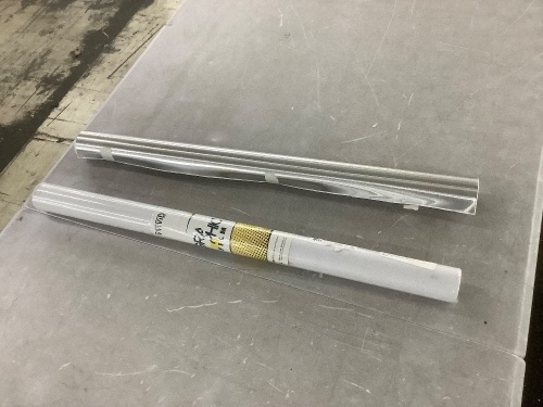 VViViD Clear Protective Satin Finish Vinyl Wrap Guard Film Sheet 24" x 54" & Silver Wrap - Lot 477