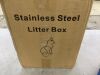 Stainless Steel Cat Litter Box with Lid - Thumbnail 5