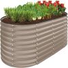 Outdoor Raised Metal Oval Garden Bed, Planter Box - 4x2x2ft - Thumbnail 1