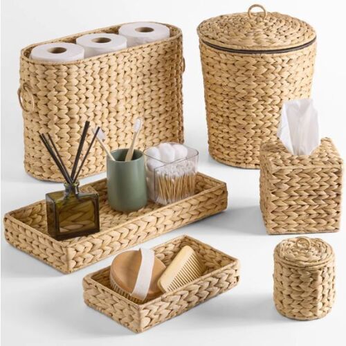 6-Piece Water Hyacinth Bathroom Set - Lot 715