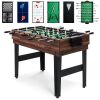 10-in-1 Combo Game Table Set w/ Pool, Foosball, Ping Pong, Chess - 2x4ft - Thumbnail 1