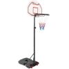 Kids Height-Adjustable Basketball Hoop, Portable Backboard System w/ Wheels - Thumbnail 1