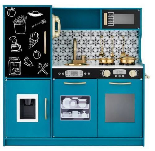 Pretend Play Kitchen Wooden Toy Set for Kids with 11 Accessories - Lot 517