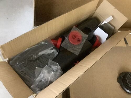 Tabletop Air Hockey Arcade Game Table w/ 2 Pucks, 2 Strikers - 40in - Fan Needs Re-attached - Lot 412