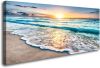 Beach Sunset Canvas Wall Art, 40 x 20 - Thumbnail 1