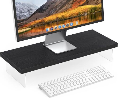 Wood & Acrylic Computer Monitor Stand - Lot 667