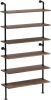 6 Tier Industrial Ladder Shelf Bookcase - Thumbnail 1