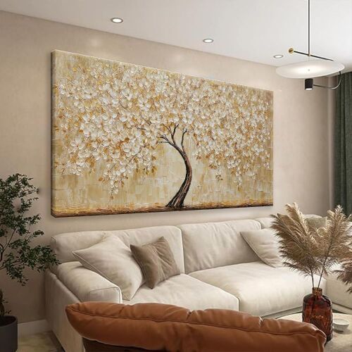Gold Tree of Life Abstract Wall Art, 24" x 48" - Lot 556