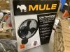 MULE Wall Mount Fan XL Indoor or Outdoor Matte Black 18 in. Oscillating 3-Speed High Velocity Max. 5100 CFM Fan with Remote - Thumbnail 8
