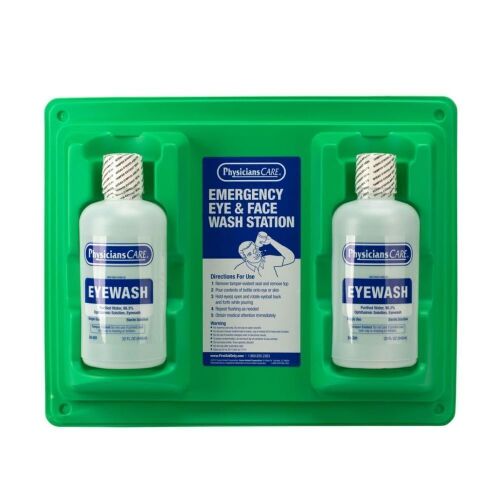 PhysiciansCare Eyewash Station, Double 16 oz. Screw Cap Bottle - Lot 490