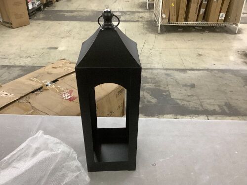 Black Metal Candle Lantern - Lot 558