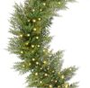 9' Pre-Lit Cedar Cypress Christmas Realistic Garland w/ Twinkling LEDs - Thumbnail 1