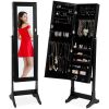 Full Length Freestanding Jewelry Mirror Armoire w/ Velvet Interior - Thumbnail 1