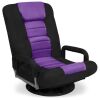 Gaming Floor Chair w/ 360-Degree Swivel, Armrest, Adjustable Backrest - Thumbnail 1