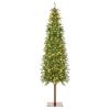 7.5' Pre-Lit Artificial Alpine Slim Pencil Christmas Tree w/ LED Lights, Stand - Thumbnail 1