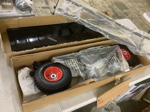 Galvanized Blade 2-Wheel Snow Pusher w/ Adjustable Handle - 36in - Lot 404