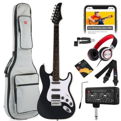 Beginner Electric Guitar Kit w/ Headphone Amp, Padded Gig Bag, Headphones - Lot 225