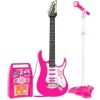 Kids Electric Guitar Toy Play Set w/ 6 Songs, Microphone, Amp - Thumbnail 1