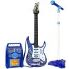 Kids Electric Guitar Toy Play Set w/ 6 Songs, Microphone, Amp - Thumbnail 1