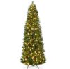 12' Pre-Lit Artificial Scotch Pine Pencil Christmas Tree w/ Metal Stand - Thumbnail 1