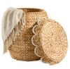 Scalloped Hyacinth Storage Tote Basket - Thumbnail 1