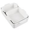 3-Piece Ceramic Bakeware Set, Stoneware Baking Dishes, Casserole Serving Set - Thumbnail 1