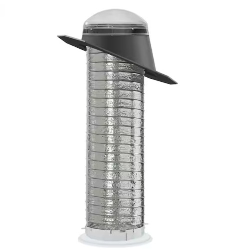 VELUX 14 in. Acrylic Dome Sun Tunnel Skylight with Flexible Tube and Pitched Flashing - Lot 801JF