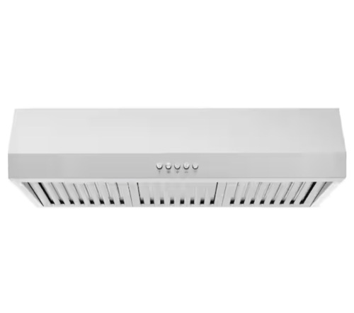Vissani Sarela 30 in. W x 7 in. H 500CFM Convertible Under Cabinet Range Hood in Stainless Steel with LED Lights and Filter - Lot 802JF