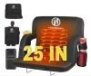 Black 25 in.W Heated Stadium Seats for Bleachers with 20000mAh Power Bank Included Stadium Seating - Thumbnail 1
