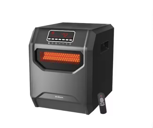 WeWarm Electric 6 Element Infrared Space Heater Black Plastic - Lot 813JF
