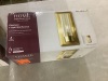 Lot of (2) Home Decorators Collection Closmere 5 in. 1-Light Brushed Gold Mid-Century Modern Wall Sconce with Clear Glass Shade - Thumbnail 4