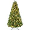 9' Pre-Lit Artificial Scotch Pine Christmas Tree w/ Metal Stand - Thumbnail 1