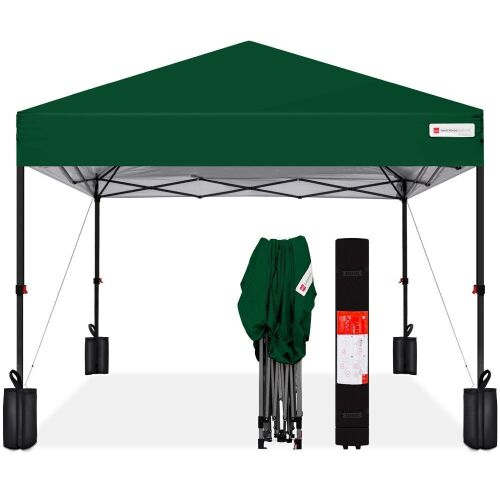 One-Person Setup Instant Pop Up Canopy w/ Case, 4 Weight Bags - 12x12ft - Lot 896