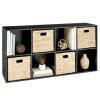 8-Cube Bookshelf, 13.5in Storage Display w/ Removable Panels, Customizable - Thumbnail 1