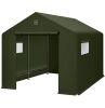 Outdoor Fabric Storage Shed w/ Metal Frame, Dual Zipper Doors - 10x8ft - Thumbnail 1