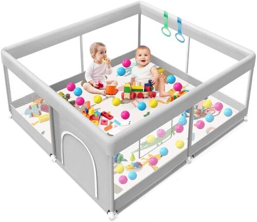 Baby Playpen with Mat, 50x50 Inch - Lot 656