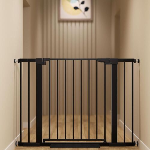 29-42 inches Metal Baby Gate, 30 inches Tall Pressure Mounted - Lot 756