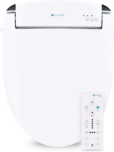 Brondell Swash SE600 Bidet Toilet Seat, Fits Round Toilets, White – Oscillating Stainless-Steel Nozzle, Warm Air Dryer, Ambient Nightlight - Lot 85